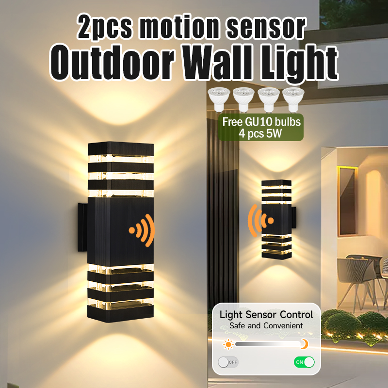 Outdoor Lighting With Outlet - Sensor-Licht Außenwandleuchte GU10 Wanddekorationsbeleuchtung Innen Wasserdichte