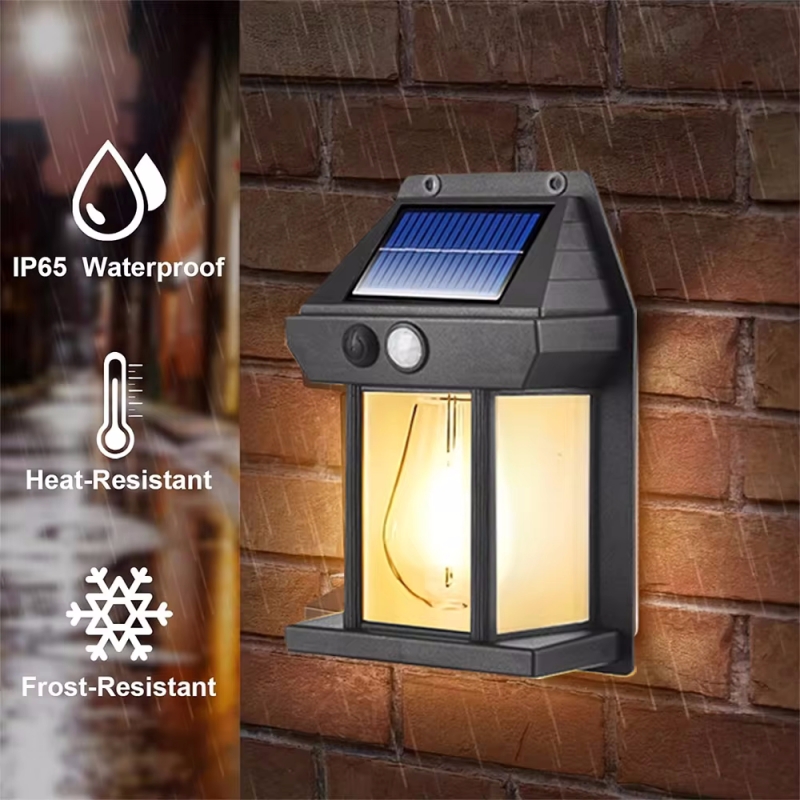 Outdoor Lighting With Outlet - Solar Wand leuchte im Freien wasserdicht