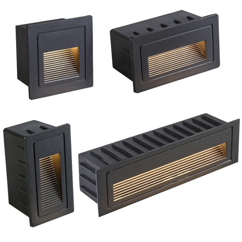 Outdoor Lighting With Outlet - LED-Wandleuchte, wasserdicht, IP65, eingebettet, für Stufe