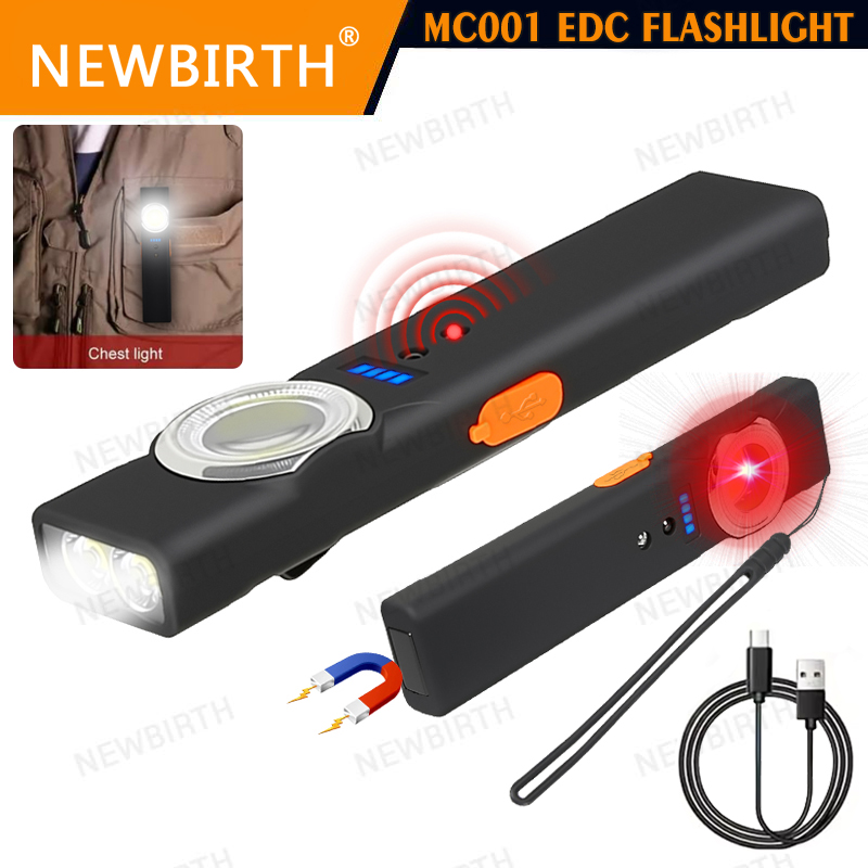 Outdoor Lighting Sensor - Tragbare Sensor-LED-Taschenlampe mit Magnet Typ C,