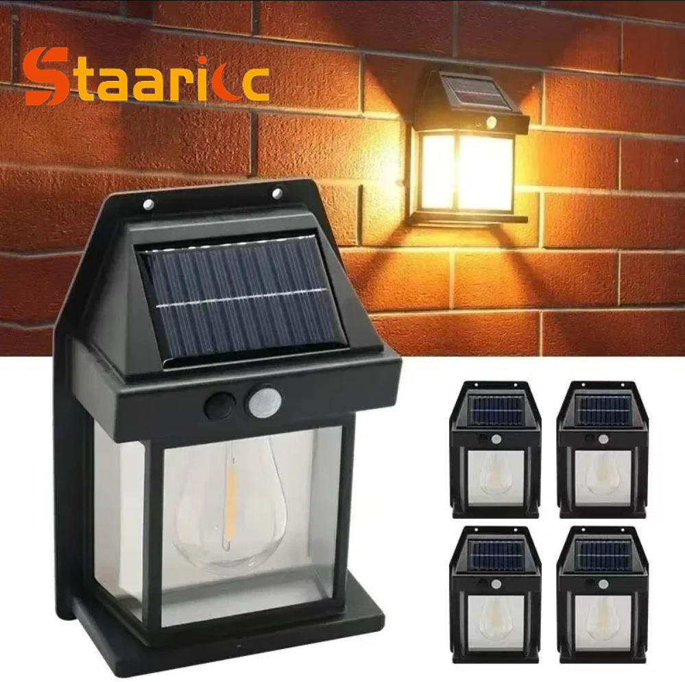 Outdoor Lighting Lumen - Solare Außenwandleuchte mit Bewegungssensor IP65 Wasserdichte