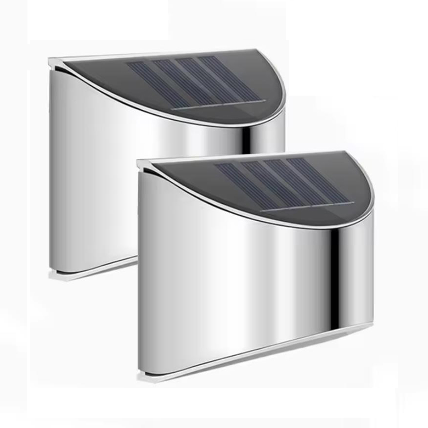 Outdoor Lighting With Outlet - 2Pcs Solar Garten Licht Edelstahl Hof