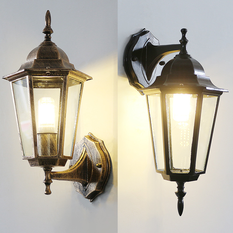 Outdoor Lighting With Outlet - Europäischen Stil Retro Led Wand Lampe