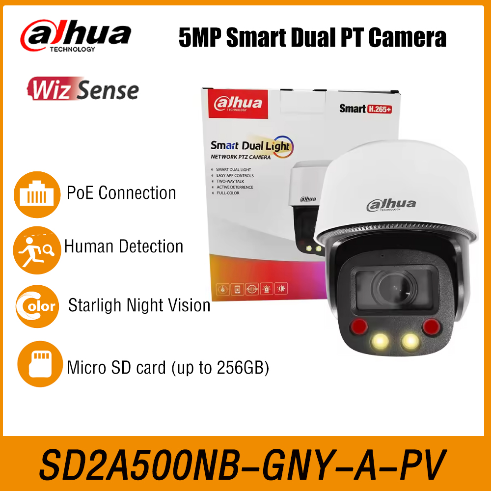 Outdoor Lighting Under Roof - Dahua SD2C405NB-GNY-A-PV-S2 4MP Vollfarbige 5x 2,7–13,5