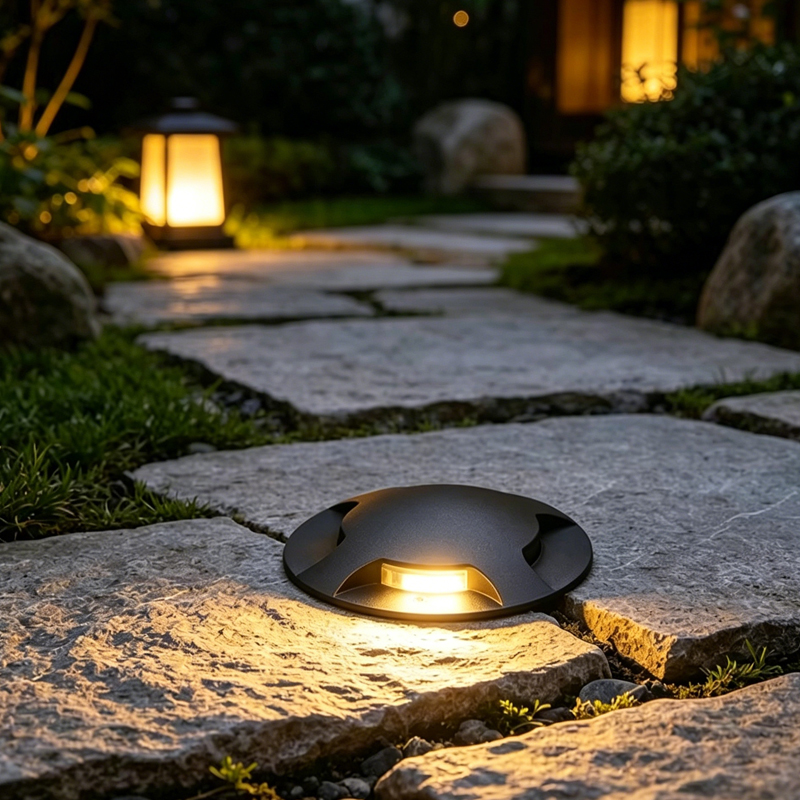 Outdoor Lighting Ground Fixtures - Outdoor-Mehrzweck-LED-Stufenbeleuchtung, wasserdichte, bodenmontierte Aluminiumleuchte mit integriertem