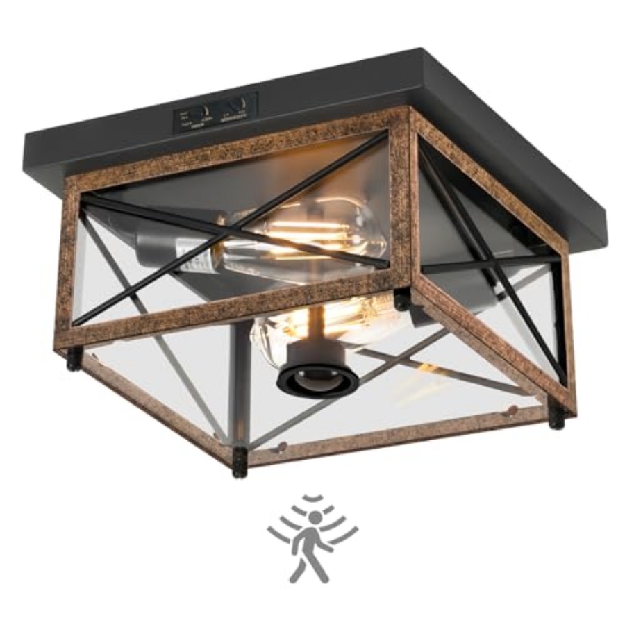 Outdoor Lighting Sensor - Außen-Deckenleuchte mit Bewegungssensor, Aufputz-Veranda-Deckenleuchten für den