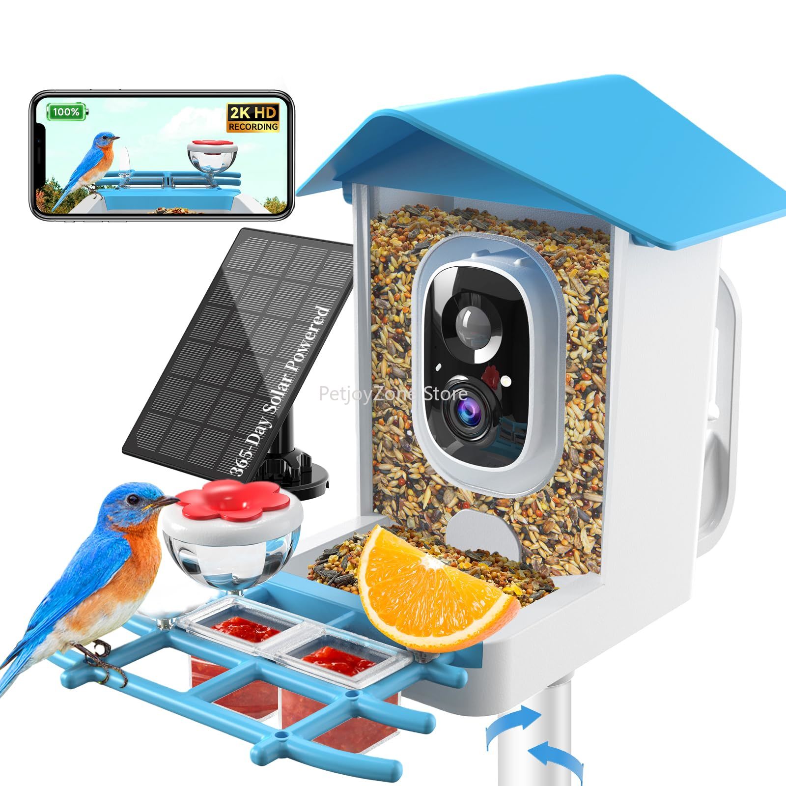 Motion Sensor Outdoor - Intelligenter Vogelfutterautomat mit Kamera 2K Live-Stream