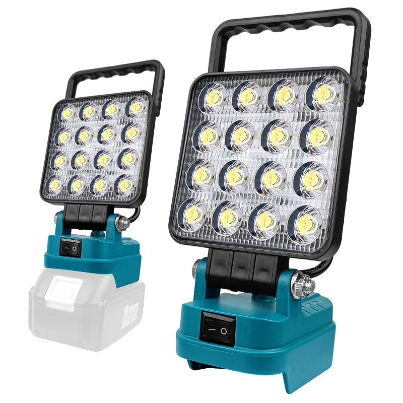 Outdoor Lighting Milwaukee - Tragbarer Baustellen-Flutlichtstrahler mit zwei USB-Anschlüssen für