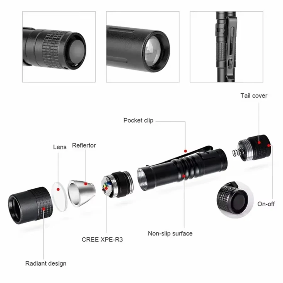Tragbare Mini-LED-Taschenlampe – Outdoor Lighting Lumen Bewertung und Preis