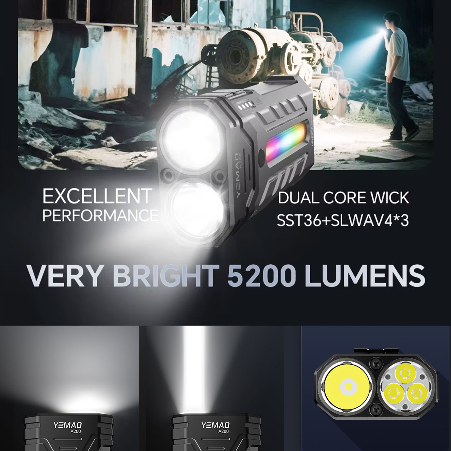 5200LM innovative multifunktio – Outdoor Lighting Lumen Bewertung und Preis